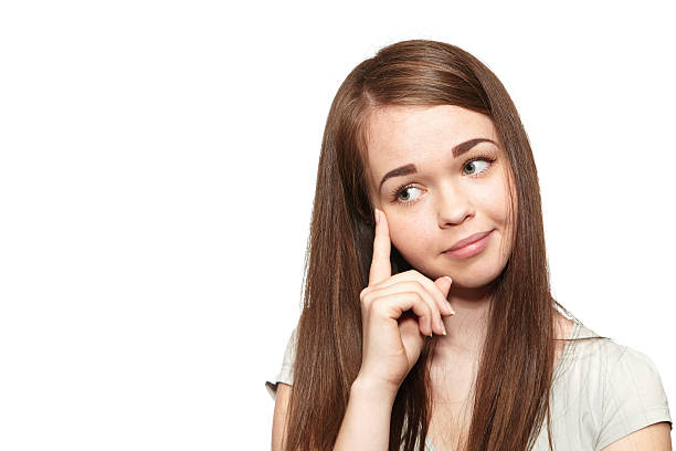 istock Portrait of thoughtful young female 498364799