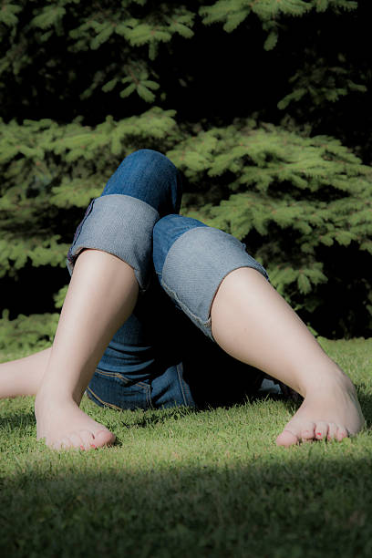 istock Woman in jeans relaxing 498365899