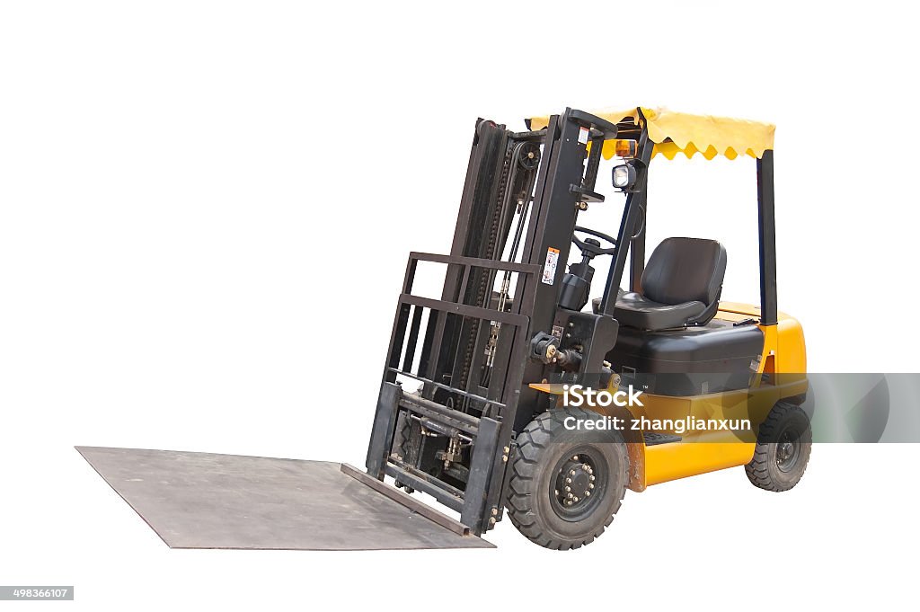 Forklift truck Brown Stock Photo