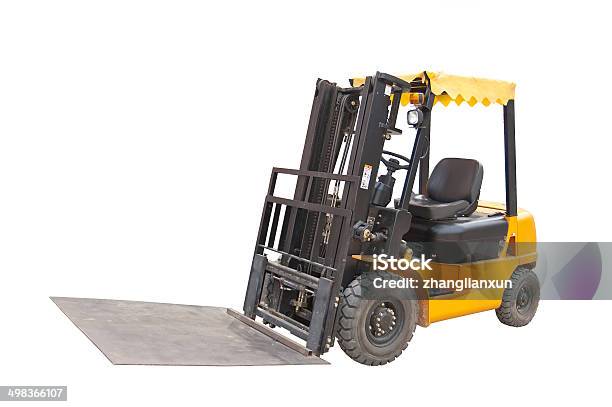 Forklift Truck Stock Photo - Download Image Now - Brown, Business Finance and Industry, Cargo Container