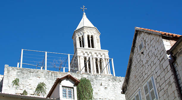 istock Bell tower of Saint Domains church, Split. 498366328