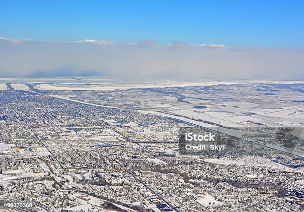 St Catharines Winter Aerial Stock Photo - Download Image Now - Winter, Ontario - Canada, 2015
