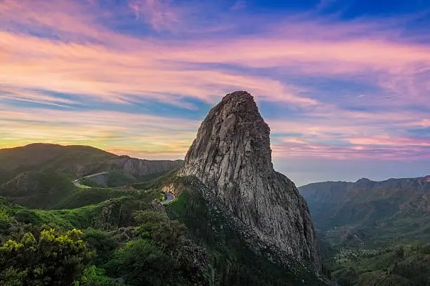 High rock at sunrise - Roque Argando