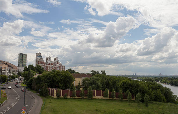 istock Scenic clouds over the city 498371600