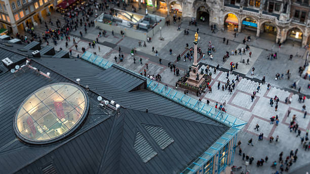 istock Munich city view from the Tower of Old Peter TiltShift 498374424