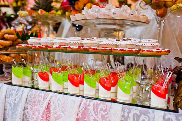 istock Wedding reception. Table with fruits and sweets 498375940