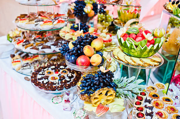 istock Wedding reception. Table with fruits and sweets 498378838