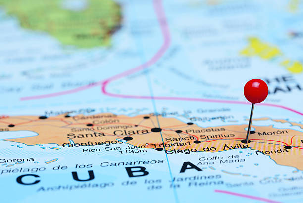 istock Ciego de Avila pinned on a map of America 498379518