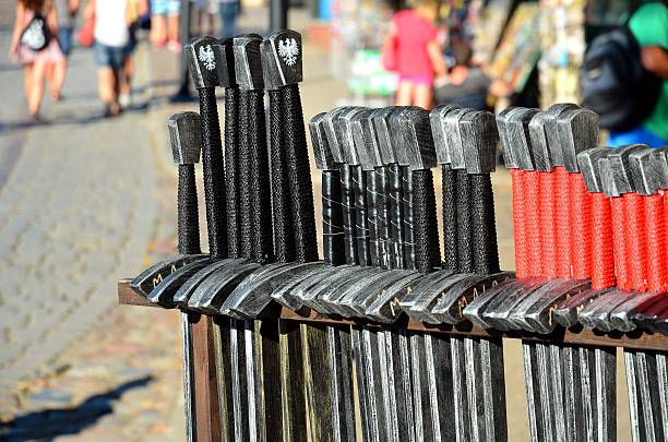 istock Knights swords on market 498379852