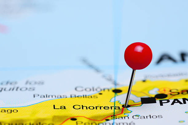 istock La Chorrera pinned on a map of America 498379996
