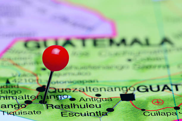 istock Retalhuleu pinned on a map of America 498380958