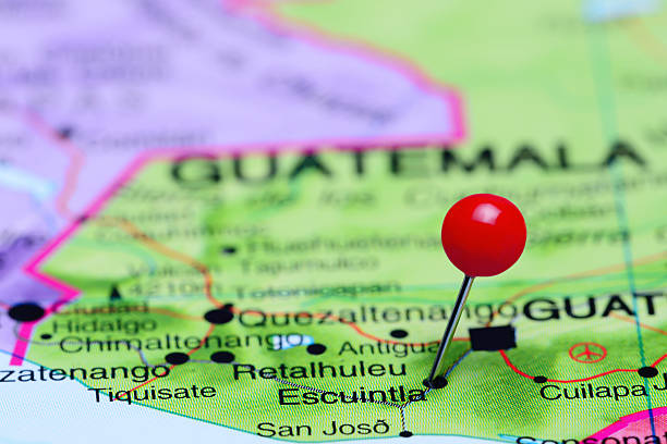 istock Escuintla pinned on a map of America 498380992