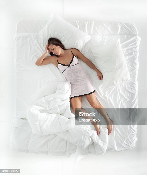 Above View Of Woman Sleeping Stock Photo - Download Image Now - Sleeping, Women, 20-29 Years
