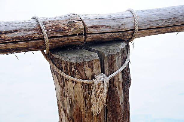 istock Old wooden handrail 498396258