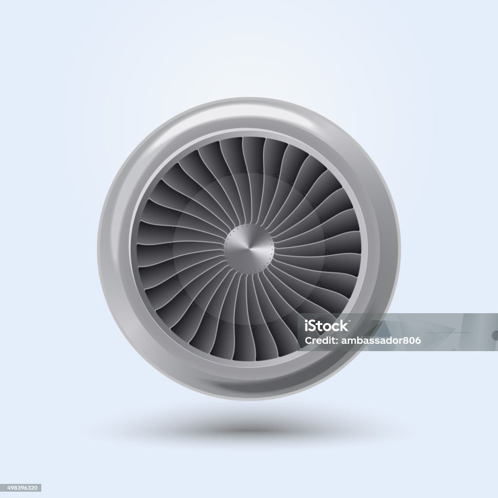 Vektor-Jet Engine - Lizenzfrei Flugzeugtriebwerk Vektorgrafik