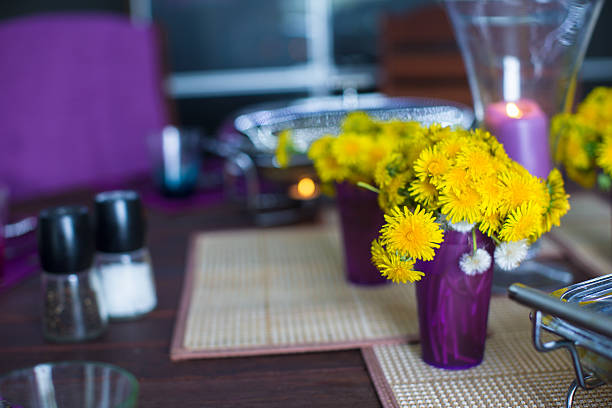 Beautiful home served table on the veranda