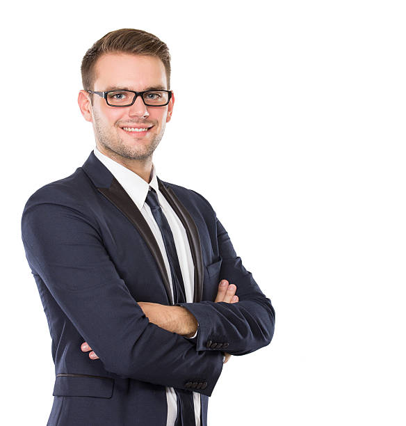istock Businessman posing, smile, hands crossed 498398384