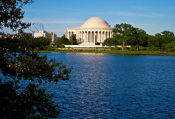 istock Statue of Thomas Jefferson inside memorial in Washington DC 498398421