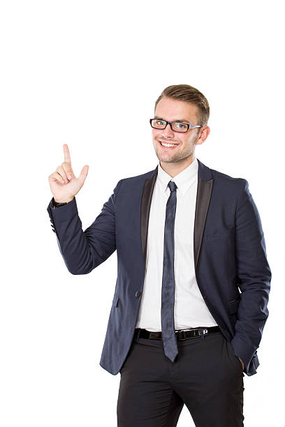 istock Young businessman get inspiration, isolated 498399142