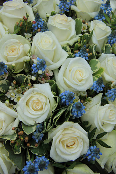 istock blue and white wedding flowers 498399527