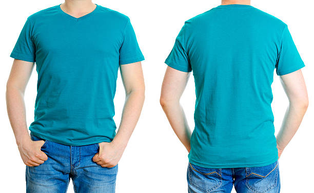istock Man in turquoise t-shirt. 498400565