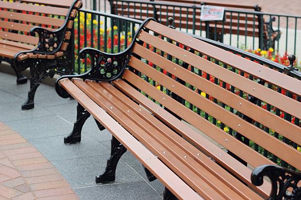 istock Old Wooden Bench in the garden 498402659