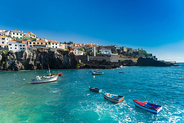 Fishermen's village They say: “Espada Preta” – The unique Black Scabbard fish of Madeira. fishing village stock pictures, royalty-free photos & images