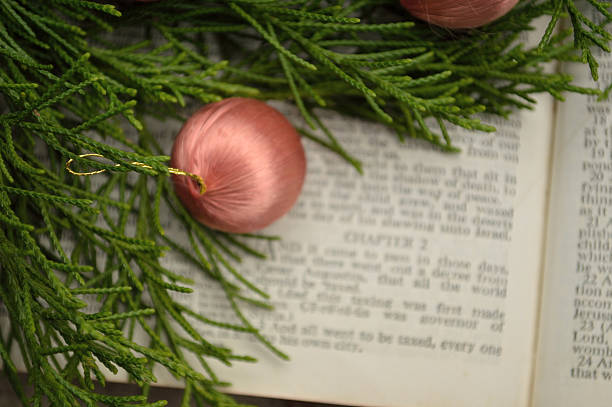 istock Christmas story with ornaments and greenery 498406578