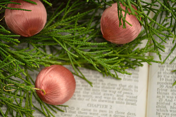 istock Christmas story with ornaments and greenery 498406644