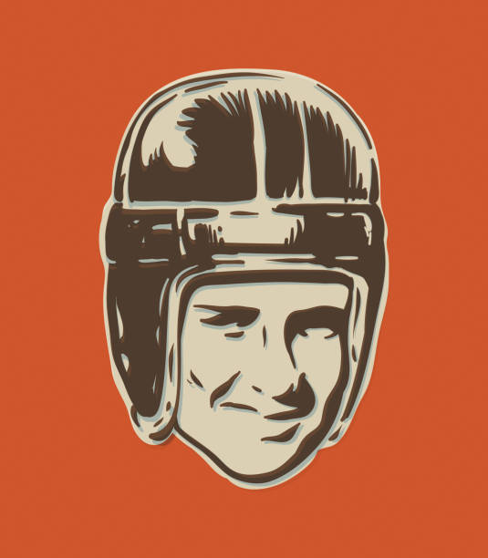 The bust of a young football player.