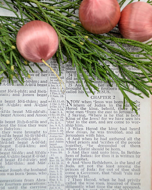 istock Christmas story and greenery with pink ornaments 498407682
