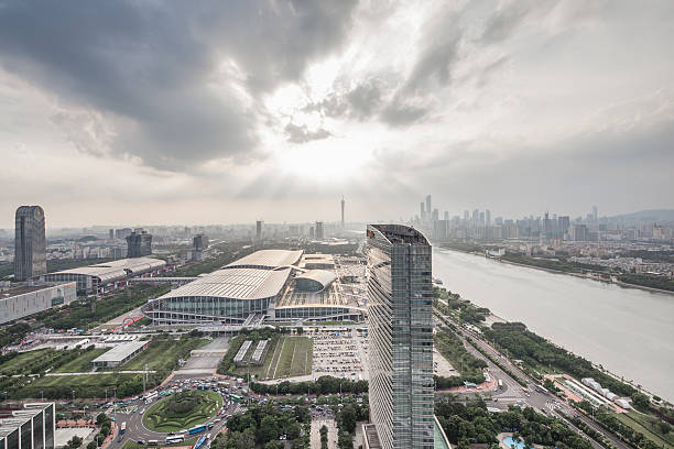 istock Elevated view of Guangzhou CBD Sunset 498408614
