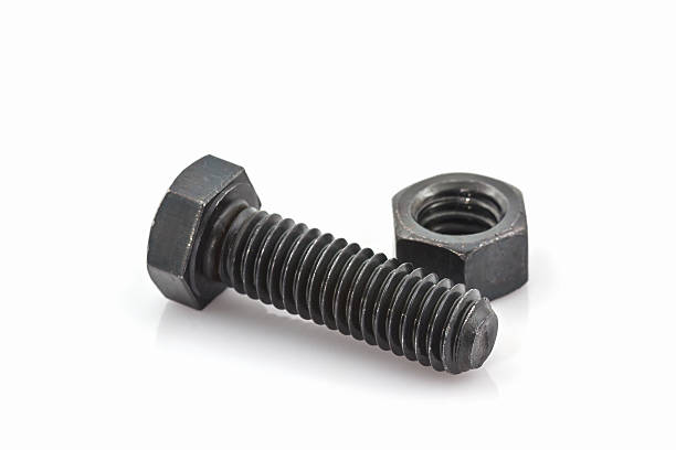 istock Closeup metal screw, bolt and nuts. 498408964