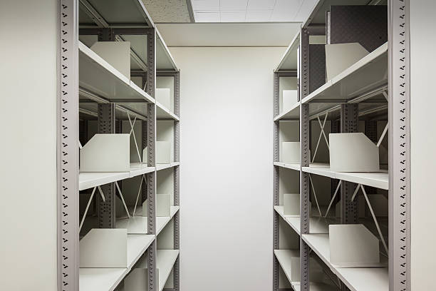 istock empty filing cabinet with wheel for business document secret 498410164