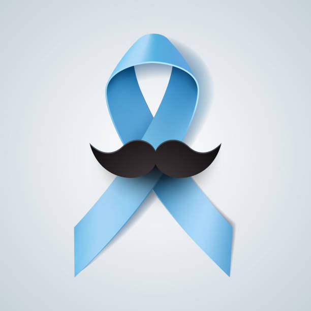 illustrazioni stock, clip art, cartoni animati e icone di tendenza di nastro di consapevolezza del cancro alla prostata - blue bow