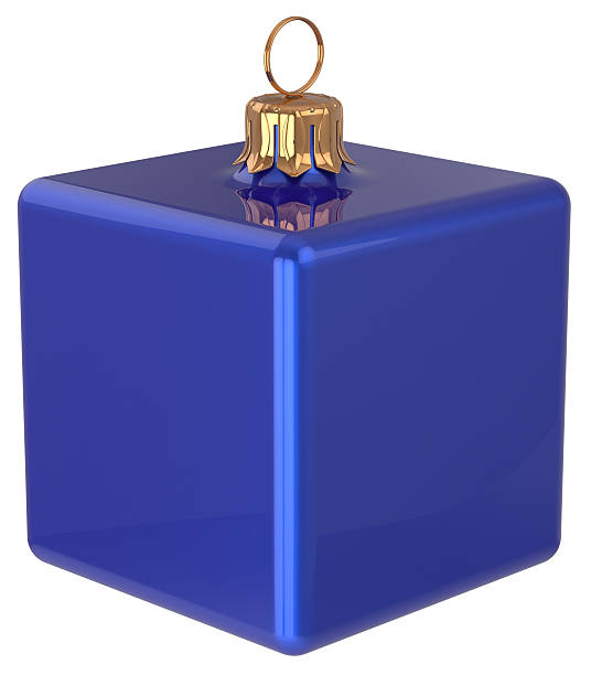 istock New Year's Eve bauble Christmas ball cube unusual blue block 498421962
