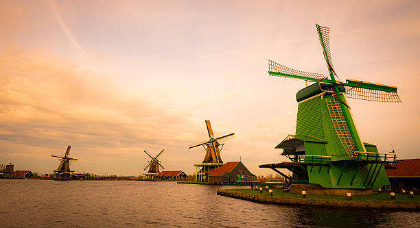 istock Gorgeous Landscape from Netherlands with World Famous Windmills 498423484