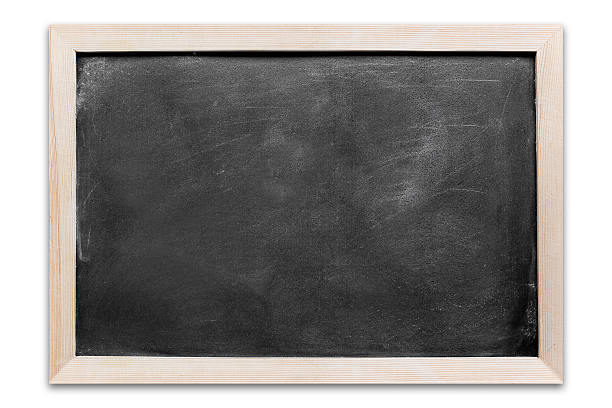 istock Blank dirty blackboard isolated on white background 498424802