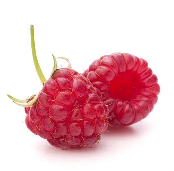 istock Sweet raspberry isolated on white background cutout 498425235