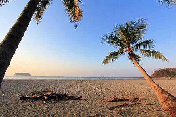 Nice sunset on Samara neach, Costa-Rica