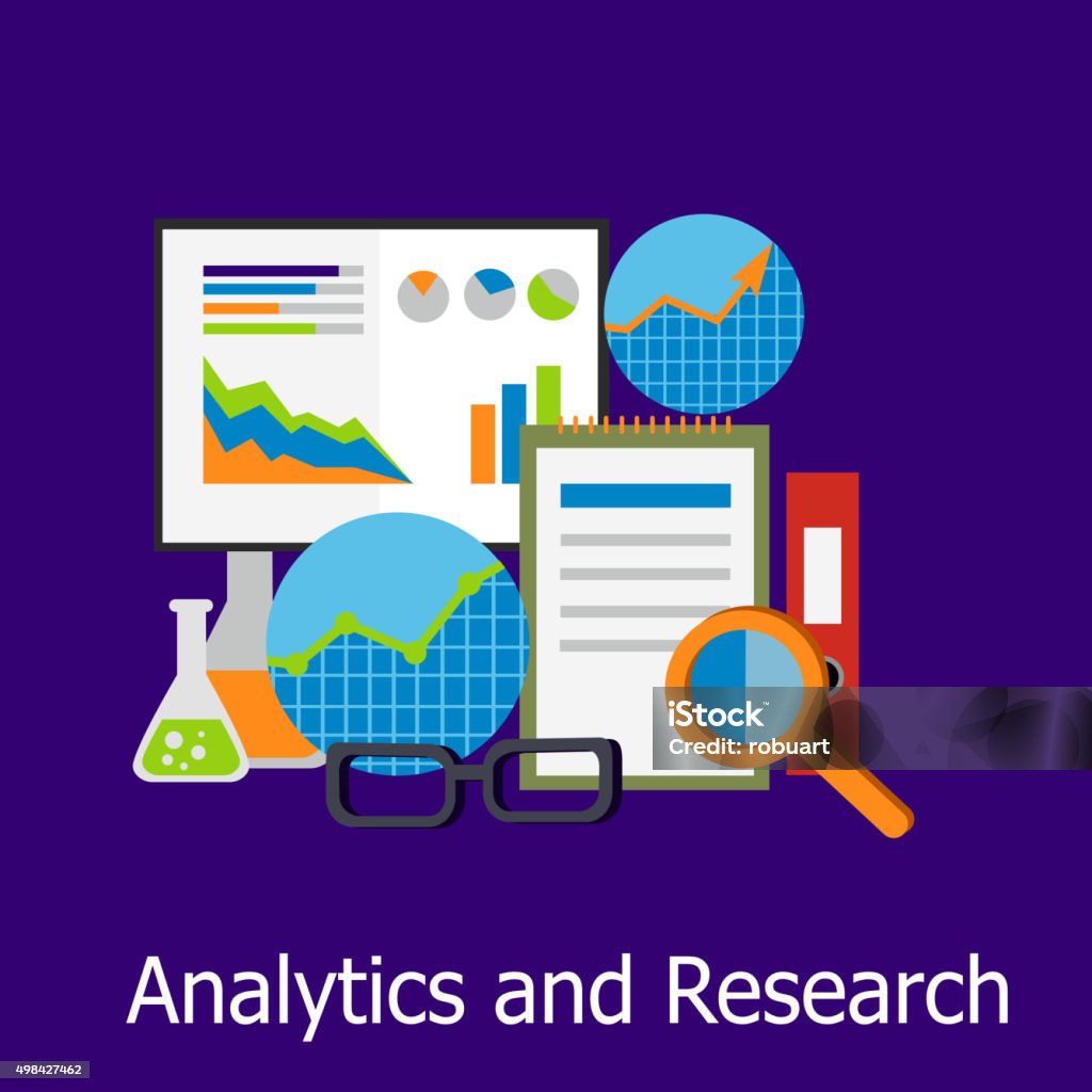 Analytic Topics Design Analytics And Research Concept Design Style Stock Illustration ...