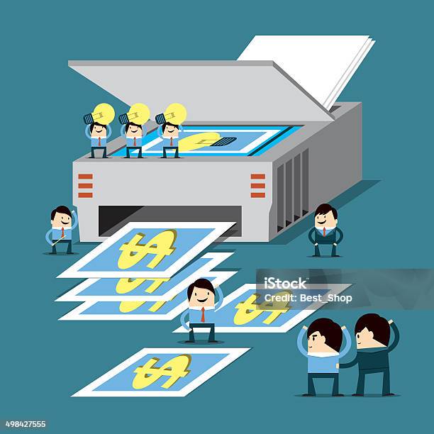 Idea And Teamwork Is Money Stock Illustration - Download Image Now - Business, Computer, Computer Equipment