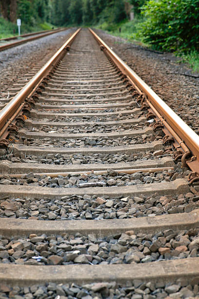 istock Railway line in a rural area in Germany 498428481