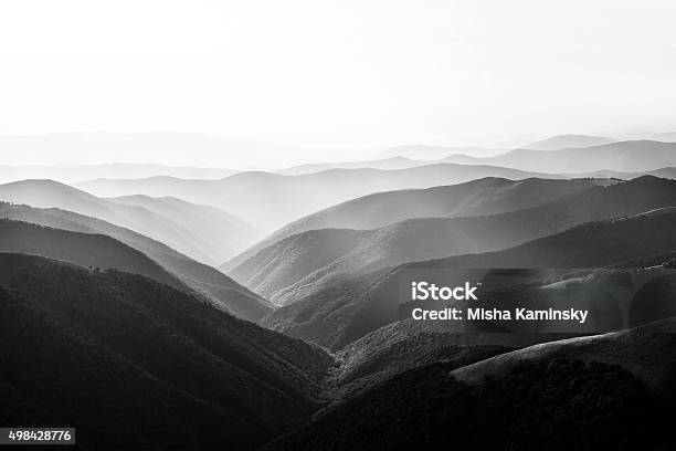 Mountain Landscape Stock Photo - Download Image Now - Black And White, Photography, Photograph