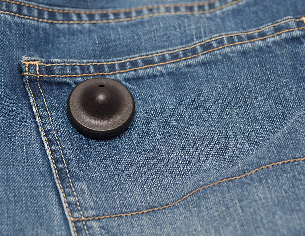 Clothing security tag stock photo