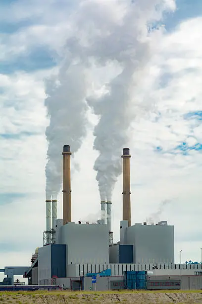 Coal burning power plant   on the Maasvlakte 2, Rotterdam, Netherlands