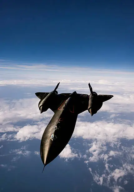 SR-71 Blackbird in flight. (Some graphics in this image is provided by NASA and can be found at http://www.nasa.gov/)