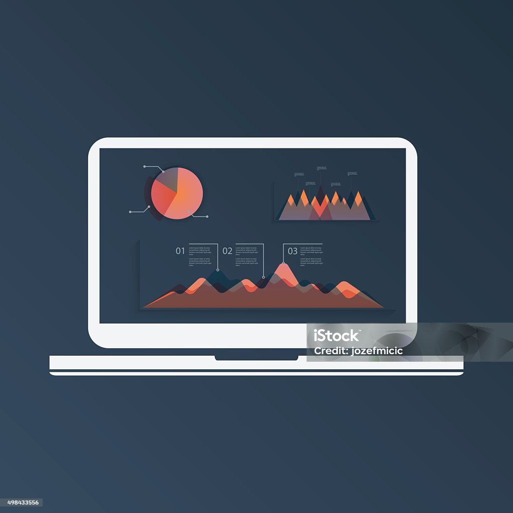 Big Data Computer Analysis Infographcis Template With Graphs And Pie ...