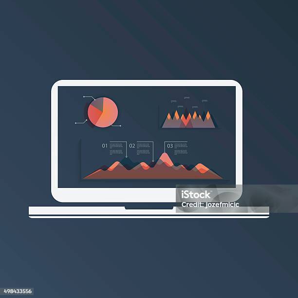 Computer Information Graphs Big Data Computer Analysis Infographcis Template With Graphs And Pie ...