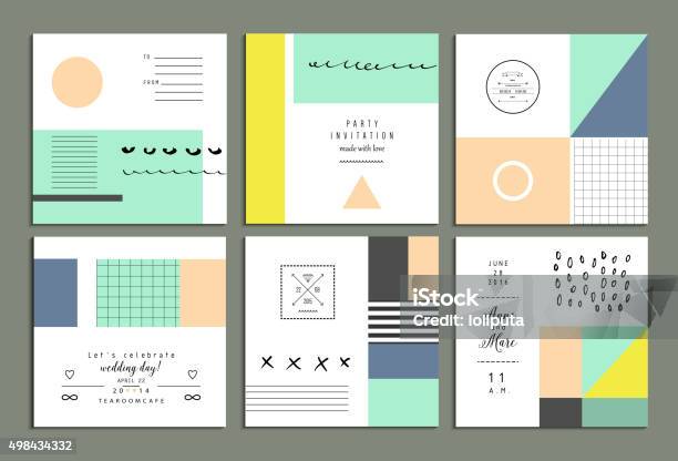 Collection Of Universal Cards Stock Illustration - Download Image Now - 2015, Abstract, Affectionate